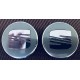 Středové pokličky kol/kryty nábojů kol orig. Seat 6LL 601 171 cca 56 mm šedá/chrom použité zánovní