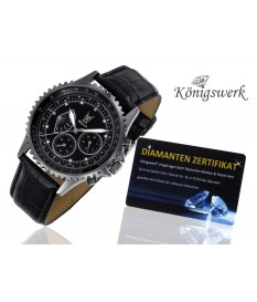 Pánské německé luxusní hodinky Königswerk Plutos s 8 diamanty GUN...