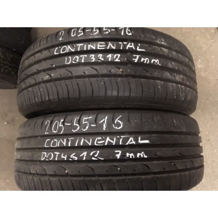 LETNÍ PNEU BAZAR 205/55 R16 91 H Continental PremiumContact 2 E - profil 7-7 mm 90% DOT4612-3312