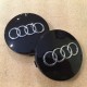 Středové pokličky kol - Originál Audi A6 4B kryty nábojů kol 60 mm 4B0 601 170 POUŽITÉ ZÁNOVNÍ ČERNÉ